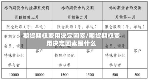 期货期权费用决定因素/期货期权费用决定因素是什么