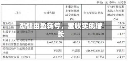 渤健由盈转亏	，营收实现增长-第2张图片