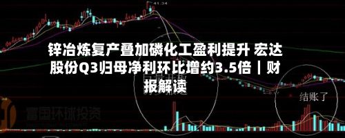 锌冶炼复产叠加磷化工盈利提升 宏达股份Q3归母净利环比增约3.5倍｜财报解读-第2张图片