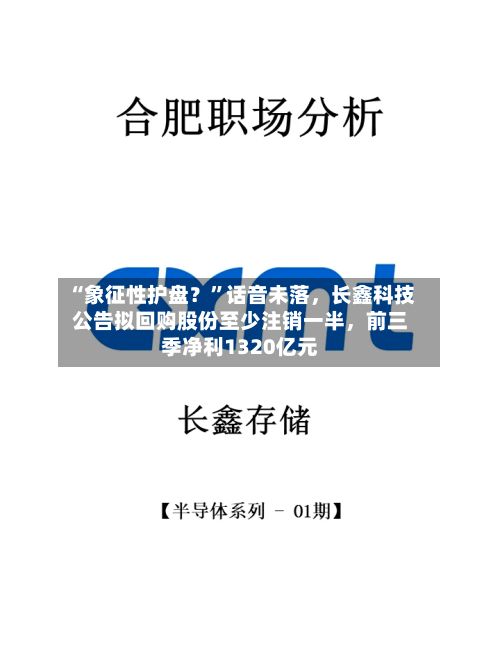 “象征性护盘？”话音未落，长鑫科技公告拟回购股份至少注销一半，前三季净利1320亿元