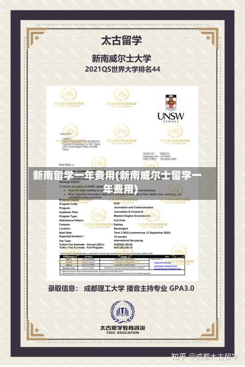 新南留学一年费用(新南威尔士留学一年费用)-第2张图片