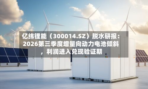 亿纬锂能（300014.SZ）脱水研报：2026第三季度增量向动力电池倾斜，利润进入兑现验证期-第3张图片