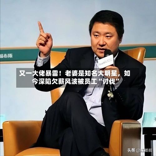 又一大佬暴雷！老婆是知名大明星，如今深陷欠薪风波被员工“讨伐”