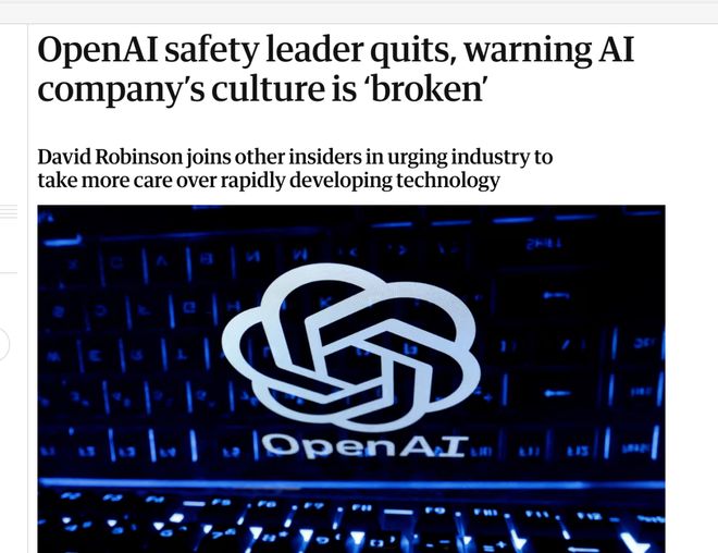 OpenAI安全负责人辞职：企业文化“已崩溃”，AI竞赛该减速了吗？